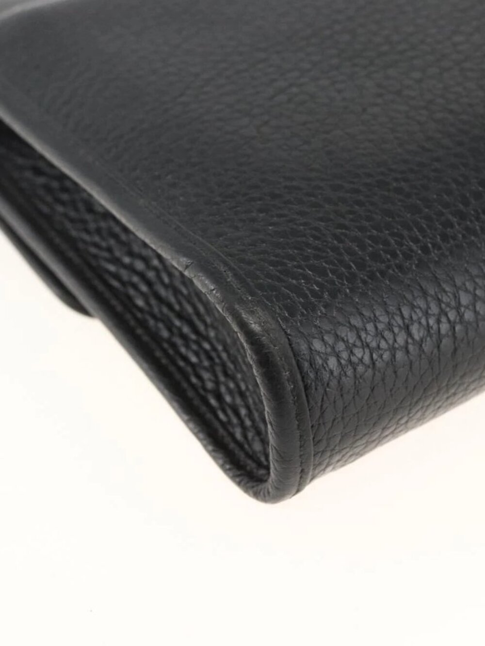 Christian Dior Shoulder Bag Leather Black Gold Auth 174078 - Picture 13 of 15